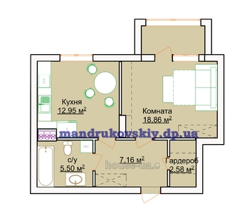 Buy an apartment, Mandrikovskaya-ul, 136, Dnipro, Pobeda_2, Sobornyi district, id 23129